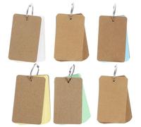 EXAOMBLE Cuadernos de Notas Tarjetas en Blanco y Anillas, 6 Libros Fáciles de Almacenar Superficie Suave, Ideales para Escritura y Planificación Diaria