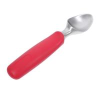 EXAOMBLE Cuchara de Helado de Acero Inoxidable Mango de Pet Rojo para Bolas de Melón y Postre, Segura y Práctica para Cocina en Fiesta Verano