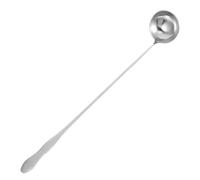 EXAOMBLE Cucharón de Acero Inoxidable Mango Largo de 32cm, Cuchara Sopera Redonda y Puntiaguda para Sopa, Adecuado para Restaurantes y Cocina Profesional