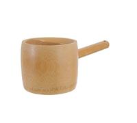 EXAOMBLE Cucharón de Agua de Bambú de 350ml con Diseño Rústico y Mango Ergonómico para Tareas Diarias en Baño y Cocina con Almacenamiento Conveniente