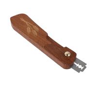 EXAOMBLE Cuchillo Que Minimiza de Madera y Acero Inoxidable con Hoja Reemplazable Adecuado Artesanal y Hogazas en Cocina y Repostería