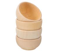EXAOMBLE Cuencos de Madera para Juguetes DIY para Manualidades Infantiles Juego de 4 para Desarrollar Creatividad E Imaginación en Decoración