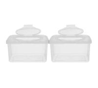 EXAOMBLE Dispensador de Toallitas Húmedas para Bebés Recargable Diseño Ergonómico y Capacidad de 1850ml, Caja de Pp para Uso en Habitación Infantil y Estudio, Paquete de 2 Piezas