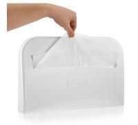 EXAOMBLE Dispensador Gran Fundas Reutilizables de Asientos para de Plástico Blanco Capacidad Diseño Moderno de Inodoro y para Baños Públicos y Privados