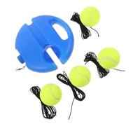 EXAOMBLE Entrenador de Tenis Balones de Alta Elasticidad y Base Antideslizante Azul para Entrenamiento Individual Interior y Exterior