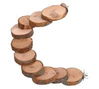 EXAOMBLE Escalera de Madera de Manzana para Pájaros, 10 Peldaños 40 Cm, Juguete para Periquitos y Hámsteres, Accesorio para Jaula de Aves, Escalera para Morder y Ejercitar Mascotas
