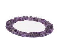 EXAOMBLE Espejo Decorativo De Cristal Artesanal Espejo De Maquillaje Portátil y Elegante para Bodas Cumpleaños y Decoración del Hogar Diseño Único y Detallado