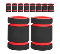 EXAOMBLE Funda de Agarre Elástica Antideslizante de Esponja Roja para Tatuajes y Portátil, Diámetro 30mm, Interior 22mm, Paquete de 10 Unidades para Mayor Estabilidad