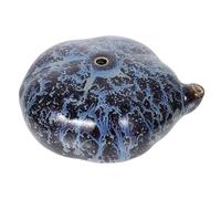 EXAOMBLE Gotero de Tinta de Cerámica para Caligrafía Chino, Recipiente de Agua y Tinta Azul Esmaltado en Horno, Tamaño Pequeño para Pintura y Dibujo Artístico, Accesorio Tradicional