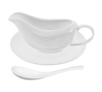 EXAOMBLE Jarra de Cerámica de Color Claro para Salsa y Jarabe de Café de 200ml Boquilla Suave para Servir Líquidos Cómodamente en Cafeterías y Servicio de Té