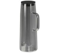 EXAOMBLE Jarra de Vidrio de Gran Capacidad 1.8 L con Tapa y Asa Cómoda, Dispensador de Agua Fría Resistente y Fácil de Verter para Bebidas Hogar