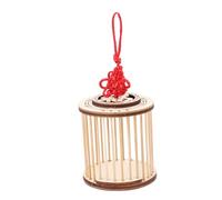 EXAOMBLE Jaula De Bambú para Transporte De Grillos Al Aire Libre, Portátil, Redonda, Tamaño Pequeño, Natural, para Niños Observación De Insectos y Animales Pequeños