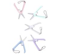 EXAOMBLE Juego de 5 Tijeras Pequeñas de Costura de Acero Inoxidable y Abs, Portátiles y Seguras para Cortar Tela en Labores de Bricolaje y Sastrería