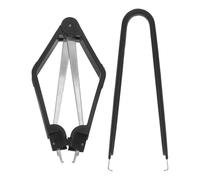 EXAOMBLE Kit de 2 Extractores de Chips Ic de Acero Inoxidable y Plástico Negro con Mango Antideslizante para Extracción Precisa de Circuitos Integrados y Chips Dip