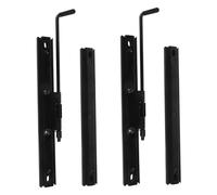 EXAOMBLE Kit de 2 Pares de Base del Riel del Asiento Ajustable de Hierro para Montaje de Asiento de Cubo Negro, Fácil Instalación para Reparación de Vehículos