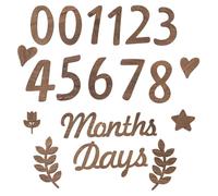 EXAOMBLE Letrero de Madera Marrón para Niño Números, Accesorio Fotográfico Ligero y Flexible para Celebración de Cumpleaños y Registro de Progresos