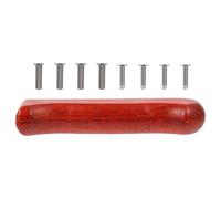 EXAOMBLE Mango de Repuesto para Cuchillo de Carnicero para Verduras, Empuñadura de Madera de Palo Rojo sin Orificio, Ergonómico y Resistente, Accesorio para Cortador de Cocina, Reemplazo