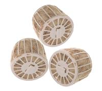 EXAOMBLE Material para Nidos de Pájaros 3 Piezas Fibra de Cáñamo Mezcla para Nido de Periquitos y Pinzones Espacio para Cría en Jaula