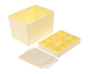 EXAOMBLE Molde de Plástico para Hacer Tofu Casero con Paño Filtro, Molde Resistente y Fácil de Usar para Prensa de Tofu en Cocina Doméstica