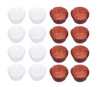 EXAOMBLE Moldes para Cupcakes Grandes de Papel Resistente al Calor, 1000 Piezas (500 Marrón 500 Blanco), Tazas para Hornear Prácticas y Versátiles, Ideales para Fiestas, Bodas y Repostería