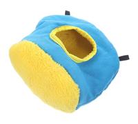 EXAOMBLE Nido Colgante para Loros y Pájaros, Cama Cálida de Algodón Azul Diseño Único para Ventanas y Suelos, Lugar Seguro y Cómodo para Jugar y Esconderse