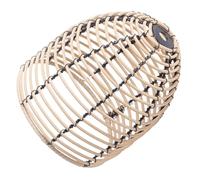 EXAOMBLE Pantalla Colgante para Lámpara Tejida a Mano en Plástico Imitación Ratán, 1 Unidad, Tamaño Pequeño, Adecuada para Cocina y Espacios Rústicos