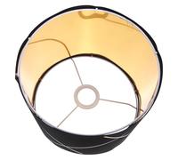 EXAOMBLE Pantalla de Lámpara de Tela Base E27 Negro Patrón de Rayas Pantalla para Lámpara de Mesa Pequeña para Tienda y Hotel
