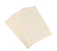 EXAOMBLE Papel de Recambio Fácil de Borrar 100 Sueltas Blanco 2 Mm de Espacio, 12 Líneas para y Personal