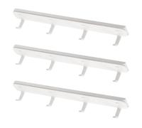 EXAOMBLE Perchero Ganchos de Garra Extraíbles y Riel Deslizante, Organizador de Armario para Abrigos, Sombreros y Toallas, Sistema Extensible de 3 Piezas