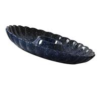 EXAOMBLE Plato Redondo y Apto para Microondas Fácil de Limpiar de Cerámica Azul para Dumplings y Sushi Adecuado para Restaurantes y Bares de Sushi