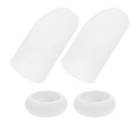 EXAOMBLE Protectores de Silicona para Tetera 4 Piezas, Cubiertas Antifugas para Boquilla y Pomo, Fáciles de Instalar y Limpiar, Color Blanco Elegante para Utensilios de Cocina