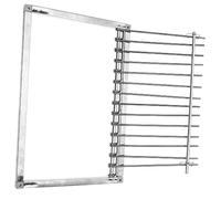 EXAOMBLE Puerta para Acero Inoxidable para Palomares y Jaulas Anticolisión Fácil Instalación Barra De Entrada para Mensajeras y Aves De Carrera