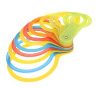 EXAOMBLE Regla de Medición del Diámetro de Frutas Anillos Plásticos, Calibre para Cítricos y Otras Frutas Medianas, Herramienta para Clasificación en Cosecha, Colores Color Aleatorio
