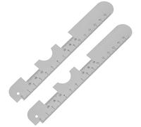 EXAOMBLE Regla Tamaño Doble Distancia Escala Pupilar de Aluminio de Precisión Medición Óptica, Pequeño y Adecuado para Optometristas y Uso Profesional