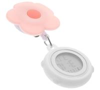 EXAOMBLE Reloj Silicona Rosa Preciso Inoxidable, Cronómetro Acero de Digital de Bolsillo Pantalla Electrónica Enfermera para Trabajo Diario en Hospital