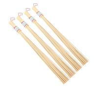 EXAOMBLE Rodillos de Masaje de Bambú 4 Piezas Herramienta para Golpeteo Corporal y Relajación Muscular en Espalda y Cuello Uso Casero