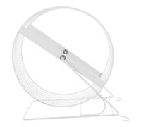 EXAOMBLE Rueda de Carrera Silenciosa para Hámster y Ardilla, Juego de Ejercicio en Hierro Blanco para Mascotas Pequeñas, Adecuado para Mantener Activo a Tu Mascota