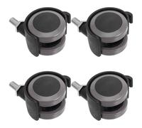 EXAOMBLE Ruedas de Repuesto Giratorias de 1.5 Pulgadas para Sillas de Oficina, Rosca M8 X 15 MM, Capacidad de 132 Libras, Juego de 4 Ruedas para Uso en Escritorios y Muebles de Oficina