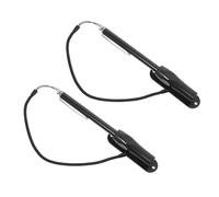 EXAOMBLE Set de 2 lápices ópticos capacitivos para Pantallas táctiles, compatibles con Smartphones y pizarras electrónicas, con Cuerda de sujeción, Color Negro, para Uso docente y