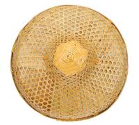 EXAOMBLE Sombrero de Bambú para Pesca y Jardín, Sombrero Protección UV Unisex, Accesorio Rústico para Verano y Actividades al Aire Libre