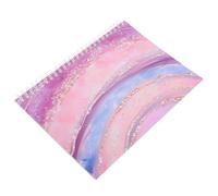EXAOMBLE Soporte para Libros A5 Álbum de Colección de Pegatinas Papel Adhesivo Doble Cara 32 Hojas Portátil para Almacenamiento de Stickers y Suministros de Scrapbooking