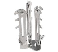 EXAOMBLE Soporte Plegable de Metal para Tanque de Camping Base Estable | Aleación de Aluminio, Patas Trípode y Fijación Doble, Uso Exterior y Car Camping, Plata