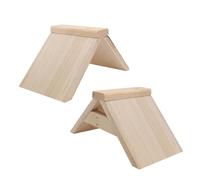 EXAOMBLE Soportes de Madera para Palomas y Palomares, Perchas Elevadas para Descanso Seguro y Cómodo, Pack de 2 Unidades para Jaulas y Casas de Pájaros