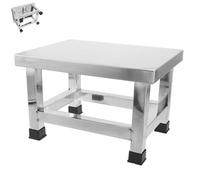 EXAOMBLE Taburete de Metal Resistente 31X24X20 CM Antideslizante para Cocina y Baño Compacto Reposapiés para Personas Mayores y Áreas de Trabajo
