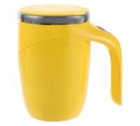EXAOMBLE Taza de Café Eléctrica Agitación Automática de 380ml en Plástico Amarillo para Mañanas Ocupadas y Uso en Casa
