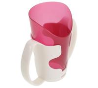 EXAOMBLE Taza Doble Asa para Personas Mayores Disfagia, Vaso de Alimentación Líquida para Pacientes en Silla de Ruedas, Taza para Cuidado Geriátrico