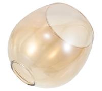 EXAOMBLE Tinted Handblown Glass Lampshade Soft Diffused Light Cover For Pendant Lights And Wall Lamp Shades Vintage Electroplated Globe Replacement Accessory