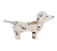 EXAOMBLE Tope de Puerta Relleno Estable de Arena Fina Forma de Perro Adorable Hecho de Algodón y Lino, Bloqueador para Sala de Estar y Habitación Infantil