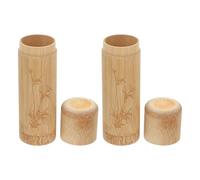 EXAOMBLE Urna para Cenizas de Mascotas de Bambú, Caja para Cremación Portátil y Recuerdo, Set de 2 Piezas para Perros y Gatos, Urna Pequeña y Elegante para Huesos