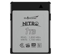 Exascend Tarjeta Nitro CFexpress tipo B de 1 TB, certificado VPG400, certificado IP67, escritura sostenida de 1700 MB/s, compatible con Canon, Nikon, Panasonic y otras cámaras.